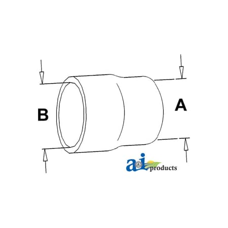 A & I Products Radiator Hose, Upper 3" x3" x3" A-R57388